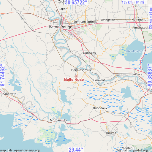 Belle Rose on map