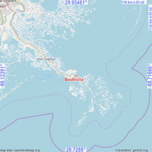 Boothville on map