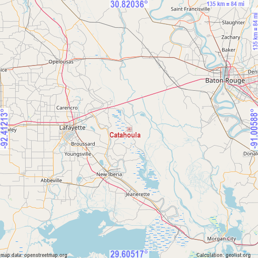 Catahoula on map