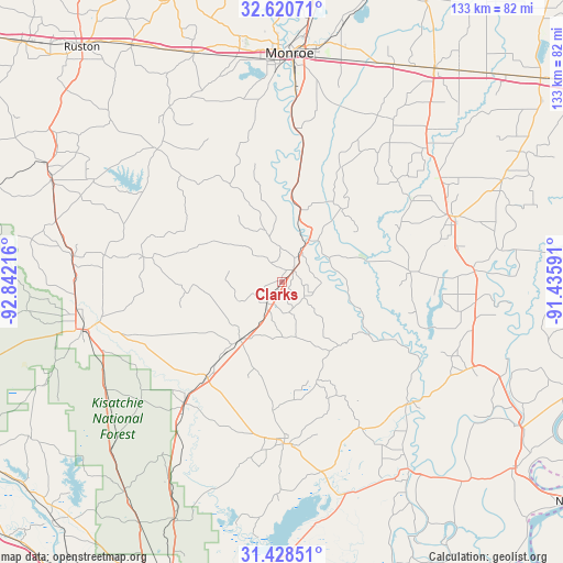 Clarks on map