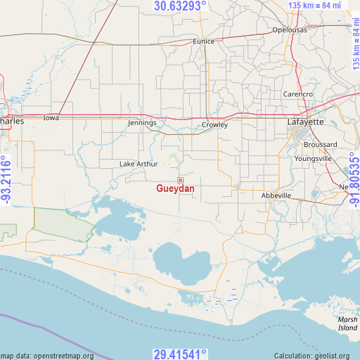Gueydan on map