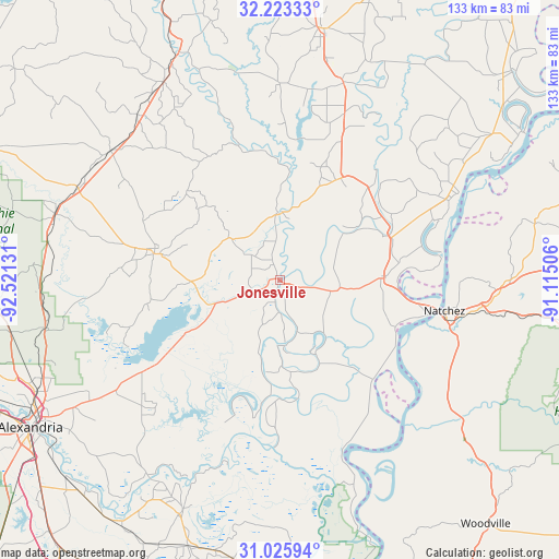 Jonesville on map