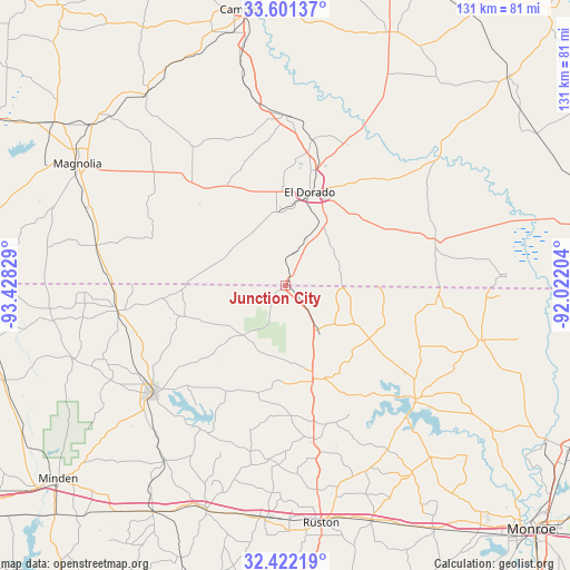 Junction City on map