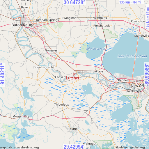 Lutcher on map