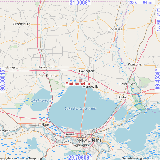 Madisonville on map