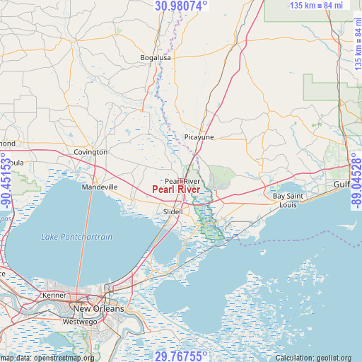 Pearl River on map