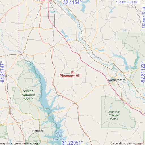 Pleasant Hill on map