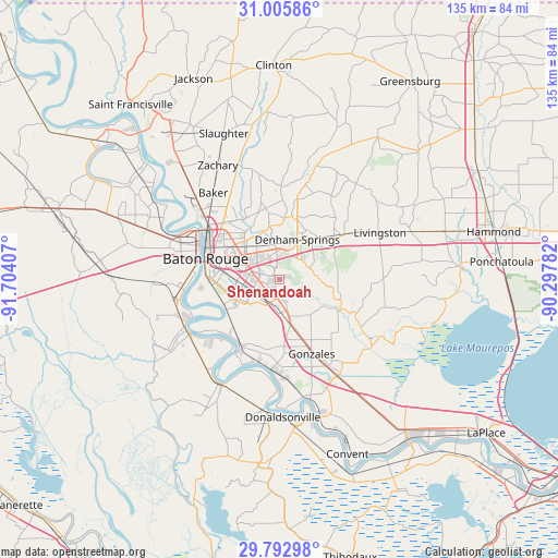 Shenandoah on map