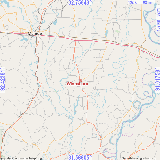 Winnsboro on map