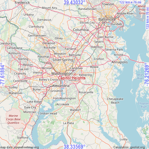 Capitol Heights on map