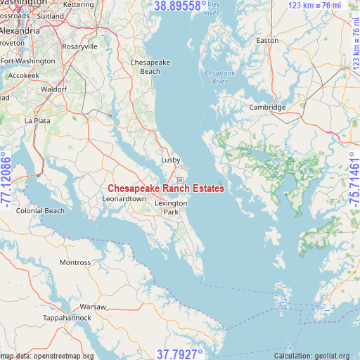 Chesapeake Ranch Estates on map