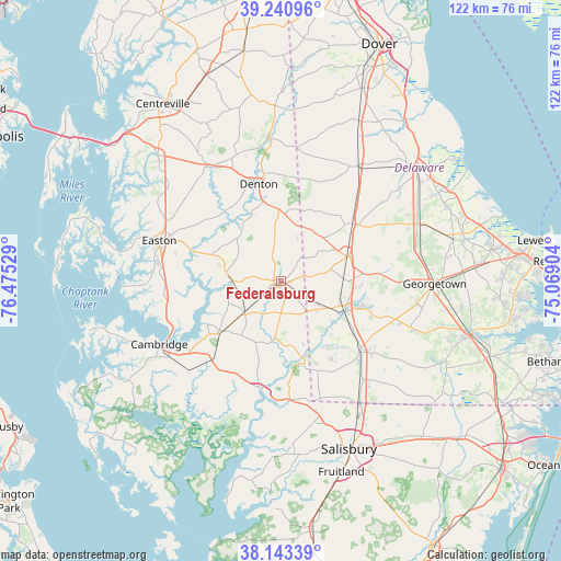 Federalsburg on map