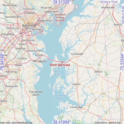 Kent Narrows on map