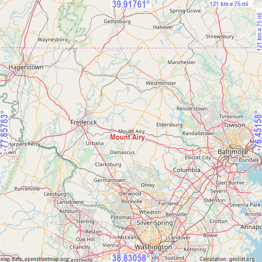 Mount Airy on map
