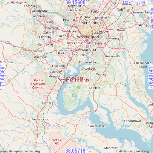 Potomac Heights on map