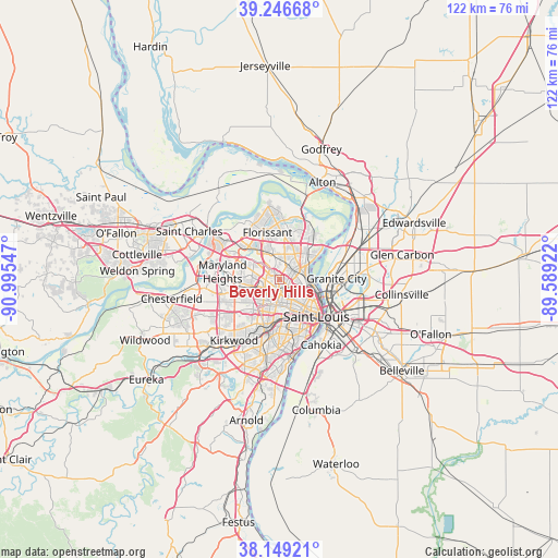 Beverly Hills on map