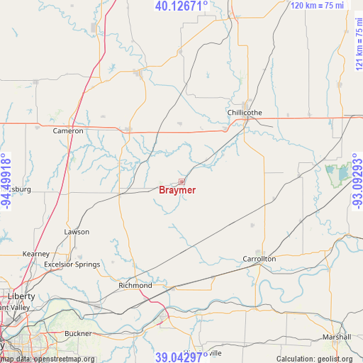 Braymer on map