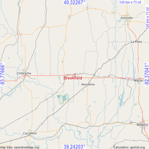 Brookfield on map