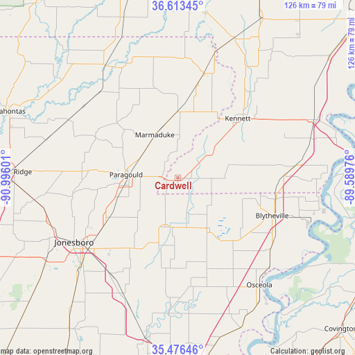Cardwell on map