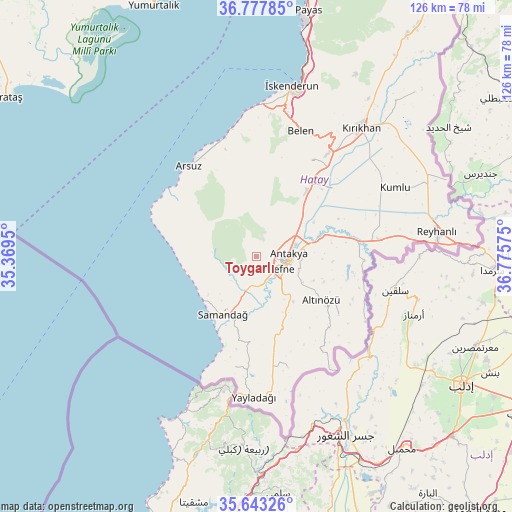 Toygarlı on map