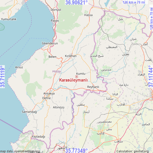 Karasüleymanlı on map