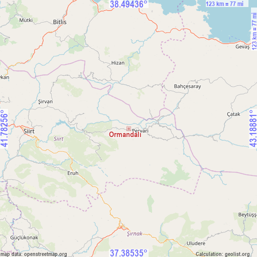 Ormandalı on map