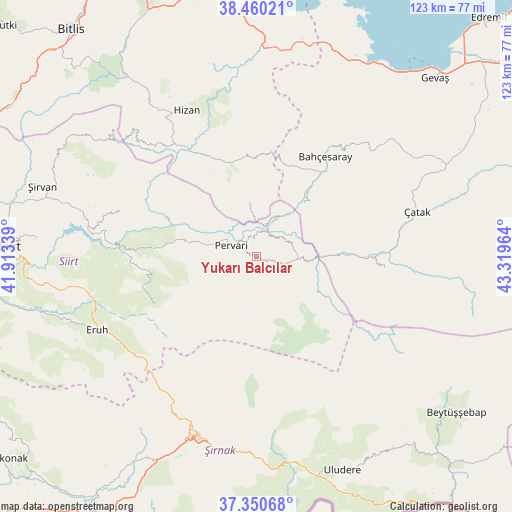 Yukarı Balcılar on map