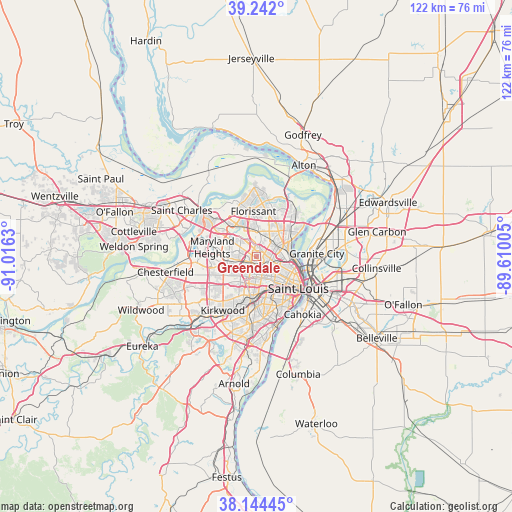 Greendale on map