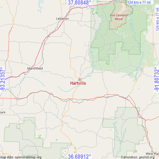 Hartville on map