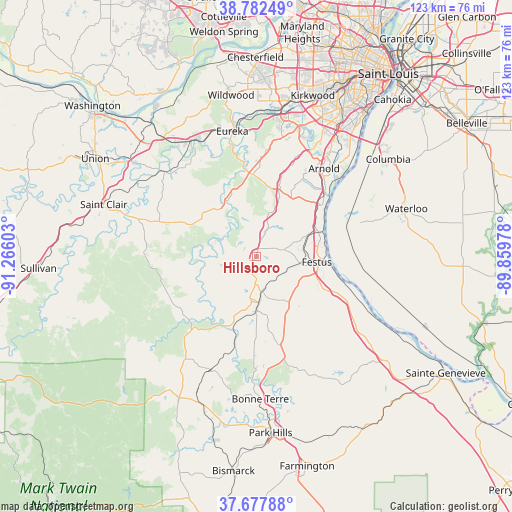 Hillsboro on map