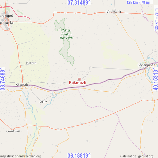 Pekmezli on map