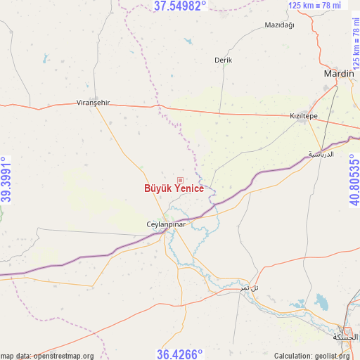 Büyük Yenice on map