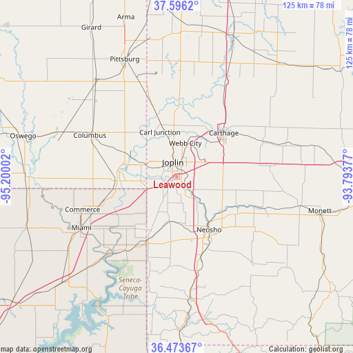 Leawood on map