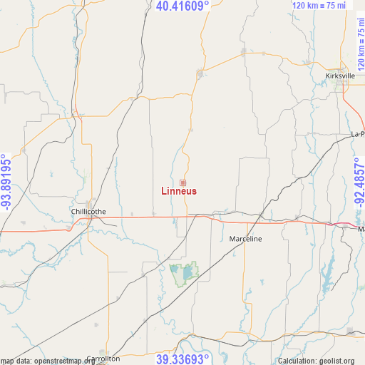 Linneus on map