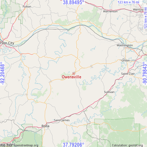 Owensville on map