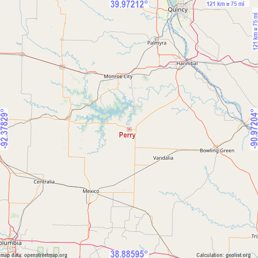 Perry on map
