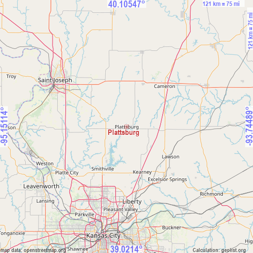 Plattsburg on map