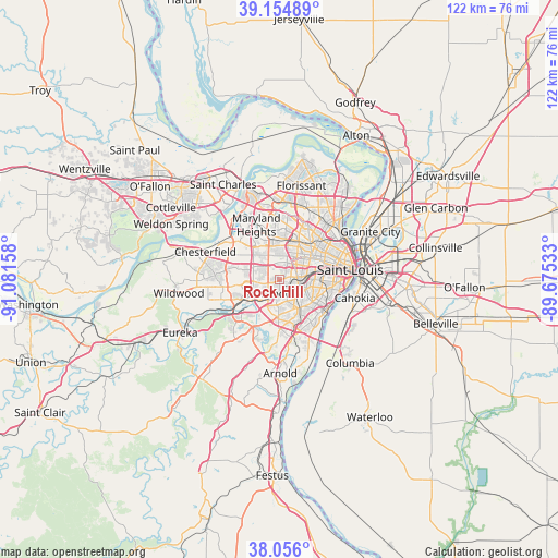 Rock Hill on map