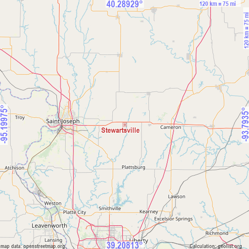 Stewartsville on map