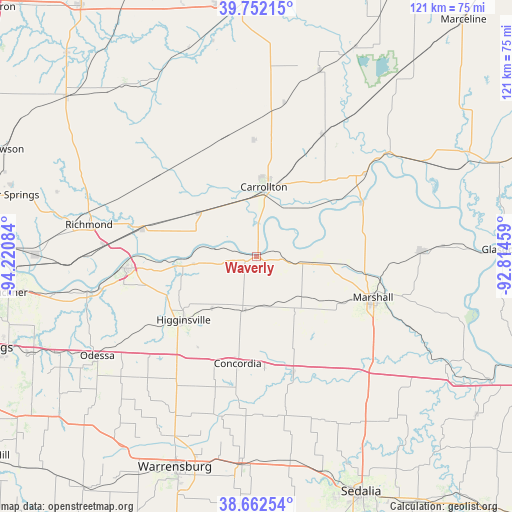 Waverly on map