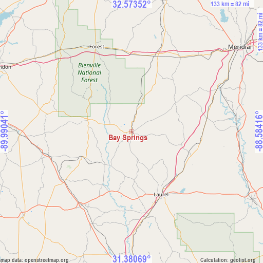 Bay Springs on map