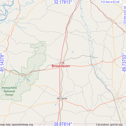 Brookhaven on map