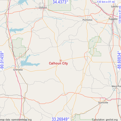 Calhoun City on map