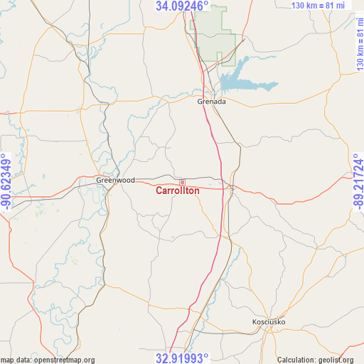 Carrollton on map