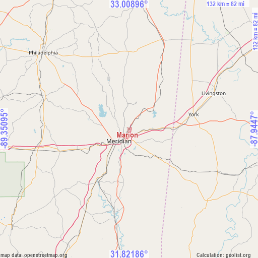 Marion on map