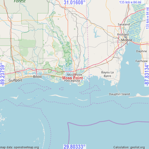 Moss Point on map