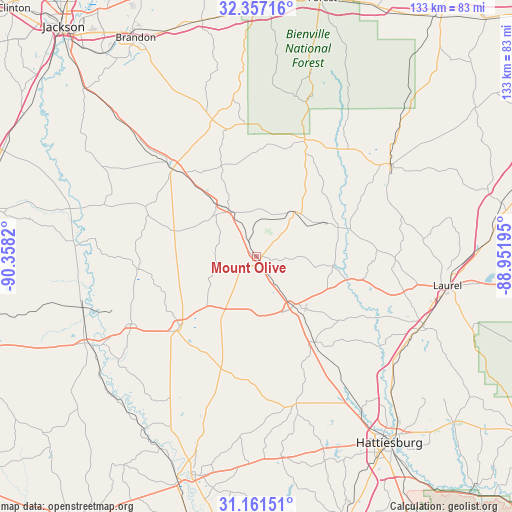 Mount Olive on map