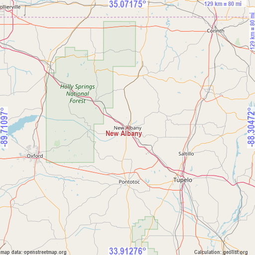 New Albany on map