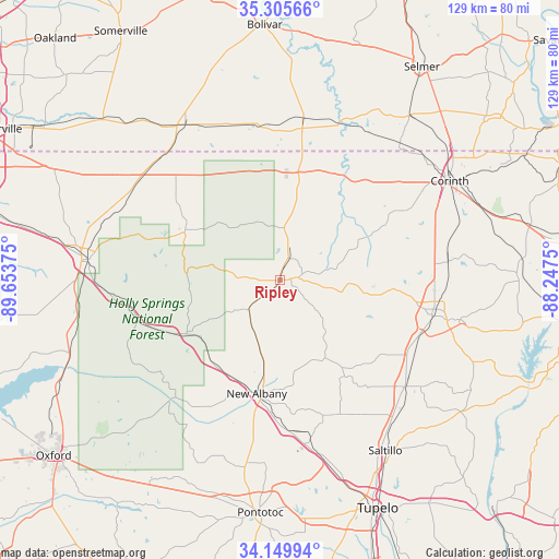 Ripley on map