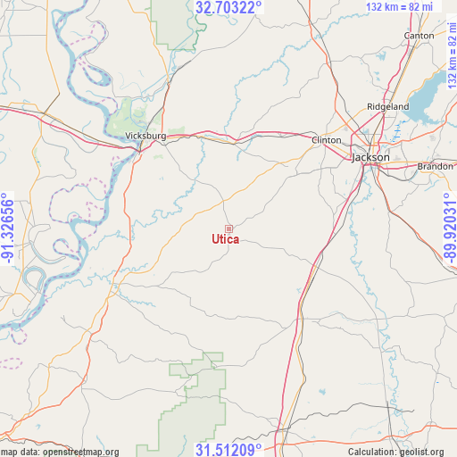 Utica on map